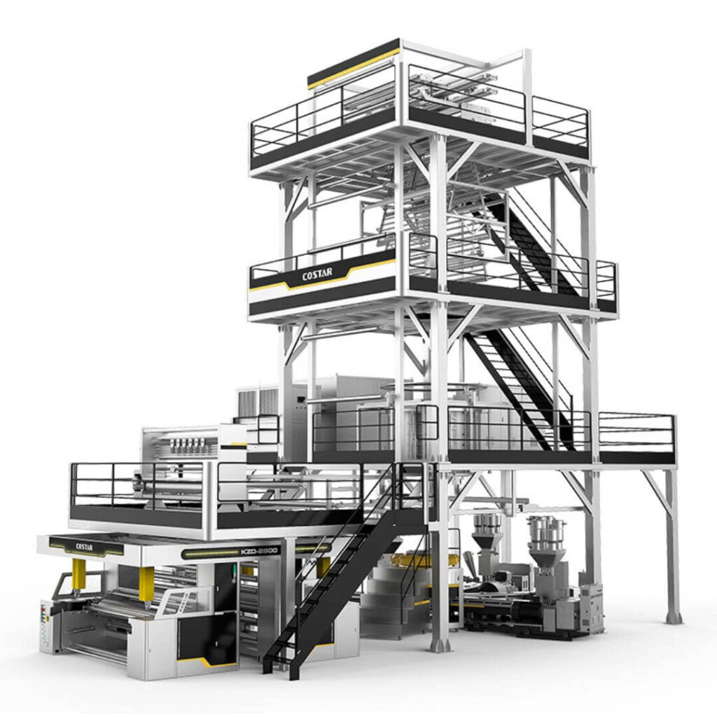 5-layer co-extrusion industrial packaging blown film machine