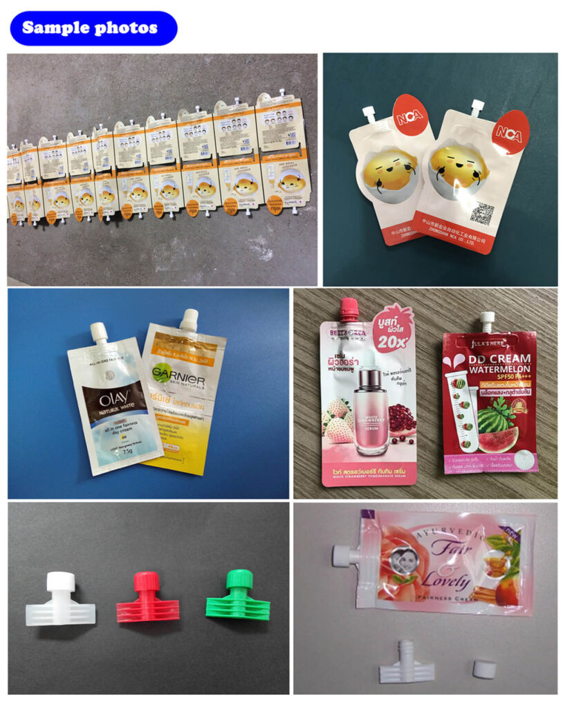 NCA300SJA Automatic Bag Making and Spout-welding Machine Sample Photos